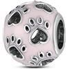 Generic M&S - Ciondolo a forma di gatto, cane, luna, stella, cucciolo, gattino, cuore, in argento Sterling 925, compatibile con braccialetti Pandora, Metallo
