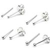 SILVER ROCK JEWELLERY Set di 4 orecchini da donna in argento Sterling, orecchini a sfera, 1 mm, 1,5 mm, 2 mm, 3 mm