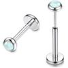 FIOROYAL G23 Titanio Piercing Labbro Brillantino 6mm 16g Piercing Medusa Piercing Naso Brillantino Argento Orecchio Opale Piercing Helix Trago