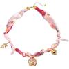 Mikovivi Collana Sciarpa in Seta con Ciondoli per Donne, Collana Bandana con Pendente Fiore Catena in Tessuto Gioiello Elegante Regalo