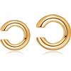 CERSLIMO Ear Cuff - Orecchini a cerchio non forati, finti grossi orecchini per elice, conchiglie, cartilagine, orecchini da indossare | Orecchini avvolgenti per donne e ragazze, gioielli per