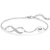 LSxAB Braccialetto delicato infinito per mamma, papà, figlia, nipote, sorella, amica, in acciaio inox, idea regalo, Nessuna pietra preziosa