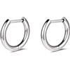 AoedeJ G23 Titane Nero/Grigio Acciaio/Oro Creole 18G Piccole Huggie-Creole 8 mm/10 mm/12 mm Cartilagine per Orecchie Sensibili per Diversi Piercing Cartilagine Creole Stack Gioielli, 8mm, 10mm, 12mm