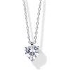 PAVOI Collana da donna con ciondolo in argento Sterling 925 placcato oro 14 K con zirconia cubica, regolabile, Oro Rosa, Zirconie sintetico