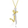 YBISNAIRE Collana con ciondolo per coppia, fidanzato, fidanzata, abbraccio, coppia, abbracciare, per donne e uomini, regalo romantico per San Valentino, marito, moglie, regalo per compleanno Natale