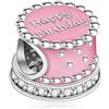 Doyafer 925 ciondolo in argento sterling Charms torta di compleanno gioiello per le donne bracciali collana regalo