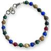 Gerba Jewels Bracciale con chiusura a moschettone pietre dure 6mm e argento