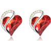 CERSLIMO Collana a forma di cuore con diamanti per ragazze, con ciondolo a forma di cuore in cristallo, regalo per bambini per compleanno, Natale, collana per bambini, Zinco Zirconia cubica