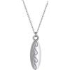 CrownOfRibbons Collana con ciondolo a forma di onda, in argento, con ciondolo a forma di tavola da surf, stile unisex, Metallo