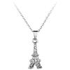 MiniJewelry Collana con ciondolo a forma di torre Eiffel di Parigi con zirconi francesi da viaggio per donne e ragazze compleanno Natale, Zirconia cubica, Zirconia cubica