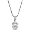 SBI Jewelry Collana con Ciondolo a Forma di Numero Scintillante 10 16 17 18 21, Collana per Compleanno da Donna, CZ Trasparente, Gioielli per Compleanno della Figlia, One Size, Acciaio inossidabile