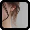 Inilbran Orecchini a catena con nappe in stile boho, orecchini pendenti in argento, con nappa, stile vintage, con catena lineare, minimalista, per donne e ragazze