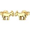 FIVE-D Orecchini a lobo Cavallo Pony al galoppo in Argento 925, Argento