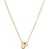 SINGULARU - Collana Hailey Letter. Acciaio con Placcatura in oro 18 kt. Gioielli da donna. Lettera P.