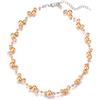 BULINLIN Collana corta di perle da donna, in argento, fatta a mano, con perline di cristallo, gioiello alla moda, regalo di compleanno per lei, Vetro Perla Cristallo, Collana di perle, turchese