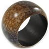 Avalaya Ampio braccialetto in legno effetto marmo, marrone/nero, 20 cm L/L