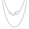 Casxyue Catena in argento S925 per donne e ragazze, 40,6 cm, 45,7 cm, 50,8 cm, 55,8 cm, 61 cm, 61 cm, 71,1 cm, 76,2 cm, catena a maglia barbazzale, serpente, croce, scatola, perline, 24inch, Argento