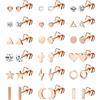 ORAZIO 18 paia di orecchini in acciaio inossidabile per donna uomo stella luna cuore Cz disco 20 g orecchini cartilagine ipoallergenici geometrici orecchini piercing