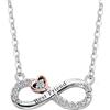 ZakiaHo Collana con ciondolo a forma di cuore infinito, regalo per mamma, figlia, nonna, nipote, sorella, migliore amica, moglie, con ciondolo a forma di cuore, per donne e ragazze, acciaio inox