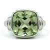 Gemsonclick Anelli di Ametista Verde Reale in Argento Sterling con incastonatura a castone per Gioielli di Madreperla