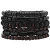 MILAKOO Bracciali di perline da uomo Set di bracciali tribali in legno elastico regolabile perline di preghiera avvolgere polsino per le donne
