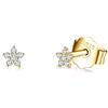 CERSLIMO Orecchini a bottone in argento per donne e ragazze, piccoli orecchini a bottone a forma di fiore, in argento Sterling 925, ipoallergenici, con zirconia cubica, per elica cartilagine orecchini piercing