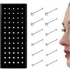 Diamday 60-120pcs Naso Borchie Piercing Naso 20-22G L Forma CZ Naso Stud Dritto Naso Anelli Nostril Piercing Acciaio Inossidabile Tragus Ipoallergeniche Borchia al Naso per Donna Uomo 1.5/2/2.5mm D