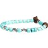Gerba Bracciale Uomo SW09 Realizzati con Filo Cerato, Pasta Turchese Faccettata e Componenti in Arg 925 Fatto a Mano in Italia Regalo Uomo