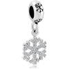 FGT Ciondolo natalizio per bracciali, collana, vacanze, inverno, compatibile con braccialetti Pandora, idea regalo per amicizia, donne, figlia, anniversario, Zirconia cubica, Nessuna pietra preziosa