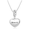 SBI Jewelry Collana con croce di Gesù da donna, con ciondolo a forma di cuore, con scritta in lingua inglese God e scritta in inglese Bible Verse (lingua italiana non garantita),, Nessuna pietra