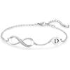 LSxAB Braccialetto con Simbolo Infinito e Lettera Iniziale A-Z per Donne, Gioiello Regalo di Compleanno, Bracciale con Ciondolo Cuore dell'Amore, Regolabile, Acciaio inossidabile, Non pietra preziosa