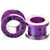 Decentraland 2 pezzi 2mm (12G) Orecchini in metallo flessibile viola, multicolore, a forma di tunnel, con punto ondulato, perno esterno, vuoto, carrucola, auricolare, espansore per piercing