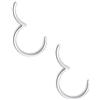 Body CAC Anello per setto nasale in acciaio ipoallergenico con chiusura a scatto, con chiusura a scatto, da 0,8 mm/1,0 mm/1,2 mm/1,6 mm/2,0 mm/3,0 mm/4,0 mm/5,0 mm/6,0 mm, Acciaio inossidabile