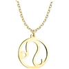 Sofia Milani - Collana da Donna in Argento 925 - Placcata in Oro - Ciondolo a Segno Zodiacale Leone - N0729