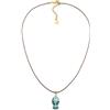 VLNET® | Vestopazzo collana a catena o filo con pesciolino in ceramica | Ciondolo a forma di pesce | ottone riciclato nickel tested | lavorazione artigianale (PESCIOLINO RIGA TURCHESE CON FILO)