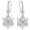 HEEYA Orecchini pendenti in argento Sterling per donne e ragazze, orecchini pendenti con zirconia cubica, orecchini ipoallergenici a forma di stella esagonale, per orecchie sensibili, regalo di