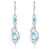 FANCIME Orecchini con Acquamarina di Marzo, argento sterling S925, simbolo dell'infinito: regali di compleanno per la mamma e per le donne