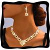 Fashband Set di gioielli da sposa in cristallo con strass argentati, collana e orecchini, bigiotteria formale per donne e spose (G-2, taglia unica)