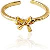 Wasise Anello con fiocco, elegante anello regolabile in oro, delicato nodo a farfalla, gioiello da donna, regalo romantico per innamorato, anelli di ispirazione vintage, anelli di promessa, accessorio