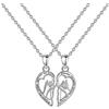 Yifnny Collana con cuore，con Ciondolo a Forma di Sorella Collana Personalizzate con Cuore Always My Sister Forever My Friend regali di Compleanno Collana Gioielli Donna Collane Lunghe (Argento)