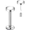 Lantine Piercing da naso senza filettatura G23 titanio 16 g 18 g 20 g Push In Flat Back Labret Piercing 6 - 12 mm Medusa Helix Tragus cartilagine Piercing gioielli, 2.5mm Flat Disc