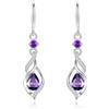 FANCIME Orecchini con Ametista di Febbraio, argento sterling S925, simbolo dell'infinito: regali di compleanno per la mamma e per le donne