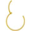 Body CAC Piercing per naso in titanio 22G/20G/18G/16G/14G, placcato oro, in titanio, Metallo