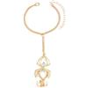 Yienate Braccialetto gotico con ragno in cristallo, stile vintage, con catena a forma di ragno, anello da dito, catena per ragni, schiavi, braccialetti dell'amicizia, gioielli per donne, Zinco