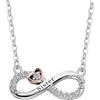 ZakiaHo Collana con ciondolo a forma di cuore infinito, regalo per mamma, figlia, nonna, nipote, sorella, migliore amica, moglie, con ciondolo a forma di cuore, per donne e ragazze, acciaio inox