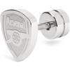 The Gift Scholars Orecchino a bottone ufficiale dell'Arsenal FC con stemma, in acciaio inox, singolo