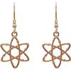 ScienceFox Atom Orecchini a perno in argento Sterling 925 in oro rosa con simbolo atomico come regalo per la fisica chimica scienziati studenti scienziati, Argento