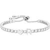 Halora Braccialetto Tennis in Argento Sterling per Donna, Braccialetti Regolabili con Iniziale Cuore A-Z Ipoallergenici Gioielli Regalo per San Valentino Compleanno per Ragazze Amiche Figlia Sorelle