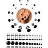 Sllaiss 10/12 Paia Dilatatori Lobo Set 1.6mm-12mm Dilatatore Orecchio | Vetro Ear Stretching Kit per Plug Tunnel Piercing Labret Orecchini Piercings Trago Elica Cartilagine Helix pour Donna Uomo