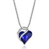 CERSLIMO Collana a forma di cuore con diamanti per ragazze, con ciondolo a forma di cuore in cristallo, regalo per bambini per compleanno, Natale, collana per bambini, Metallo di alta qualità